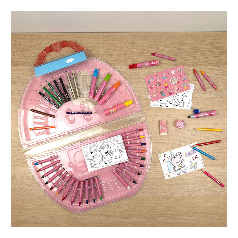 Load image into Gallery viewer, Undercover kleurkoffer peppa pig, 51dlg.
