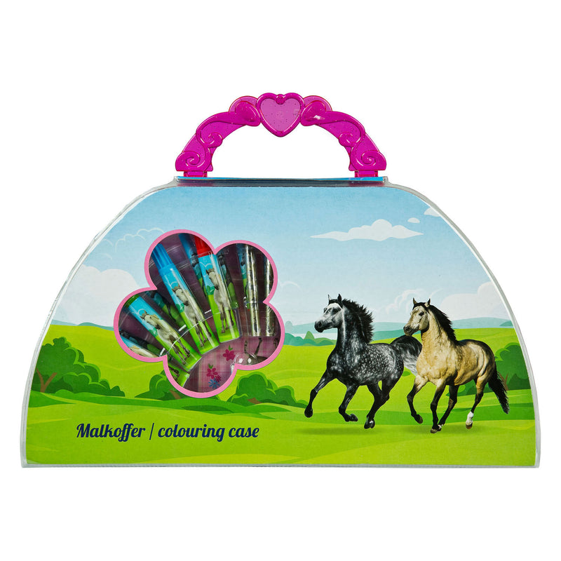 Load image into Gallery viewer, Undercover kleurkoffer paarden, 51dlg.
