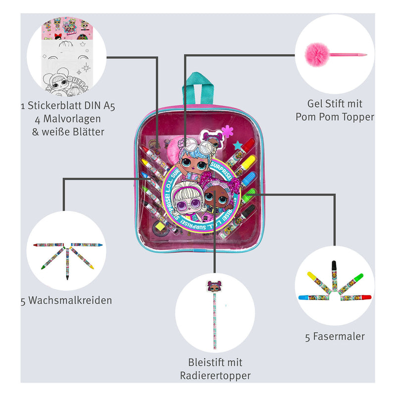 Load image into Gallery viewer, L.o.l. kleurenset surprise in rugzak
