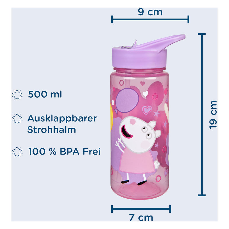 Load image into Gallery viewer, Undercover świnka peppa serie - bidon - 500 ml - met stroombeker - bpa-vrij
