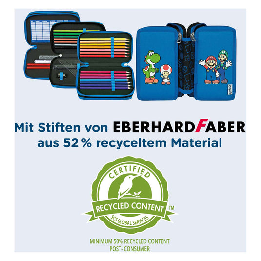 Undercover gevulde etui super mario 3-vaks