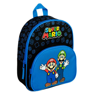 Undercover rugzak met voorvak super mario blauw