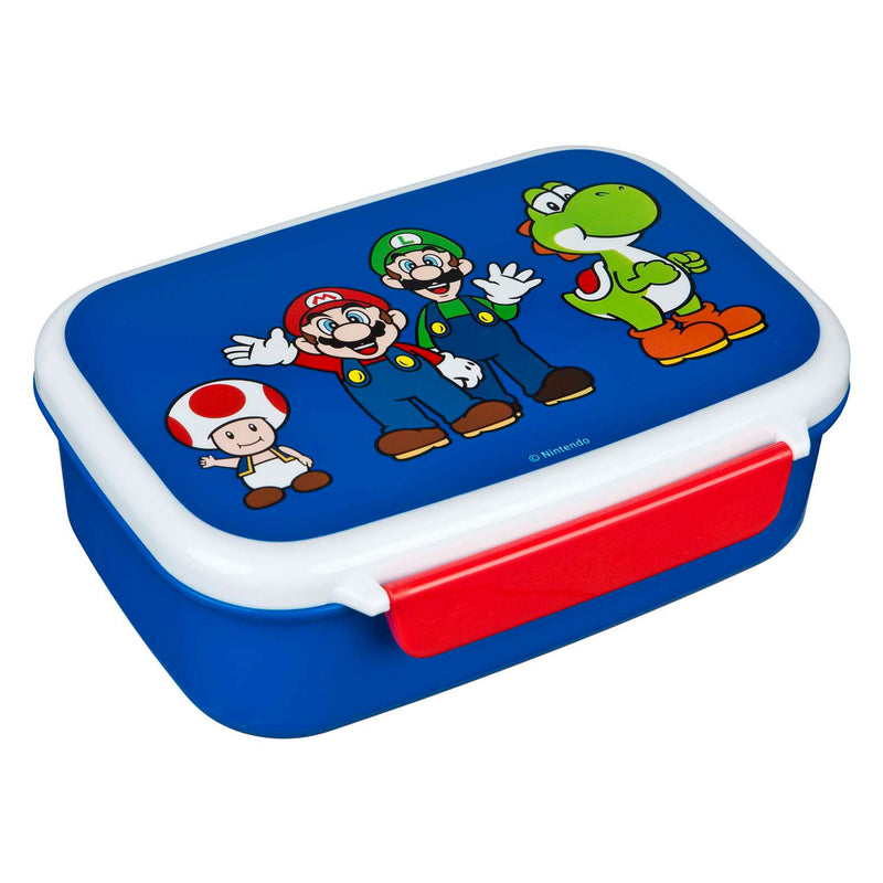 Load image into Gallery viewer, Super mario lunchset - lunchbox - drinkfles - blauw - lunchbox kinderen
