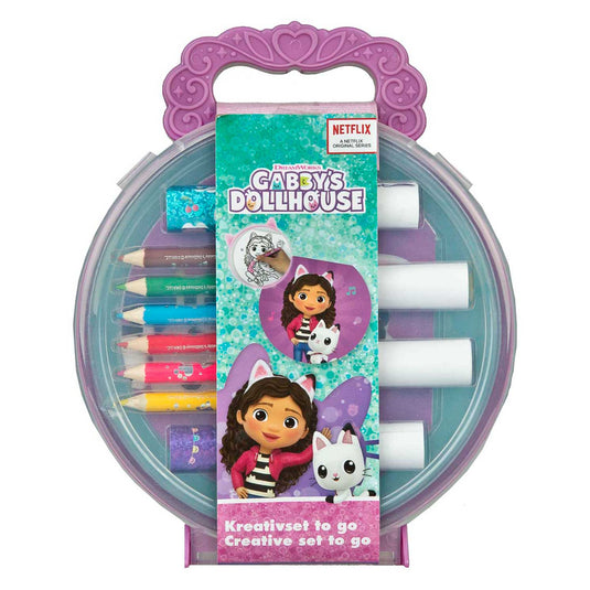 Undercover gabby's poppenhuis creatieve kleurset in koffertje
