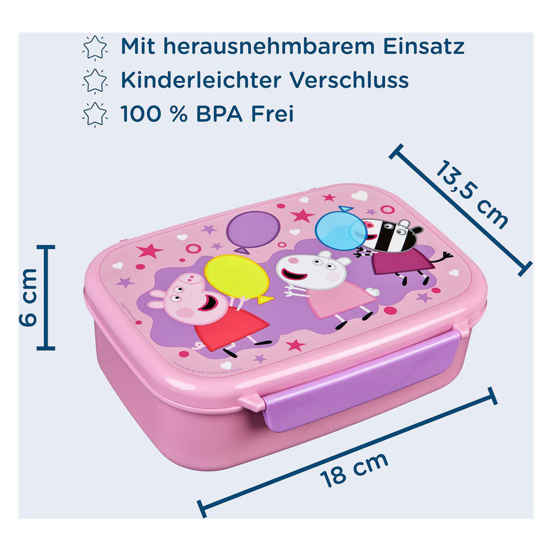 Load image into Gallery viewer, Undercover peppa pig lunchbox met snackbakje
