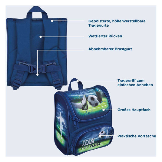 Undercover rugzak blauw - voetbal