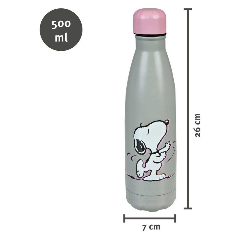 Afbeelding laden in galerijviewer, Undercover drinkfles snoopy 500ml geïsoleerd met schroefdop roze.
