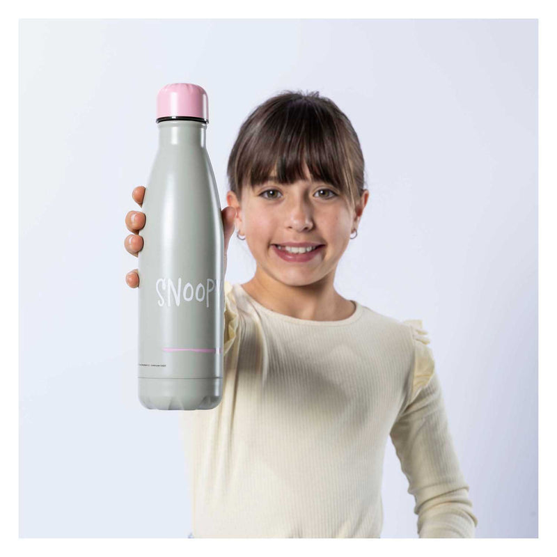 Afbeelding laden in galerijviewer, Undercover drinkfles snoopy 500ml geïsoleerd met schroefdop roze.
