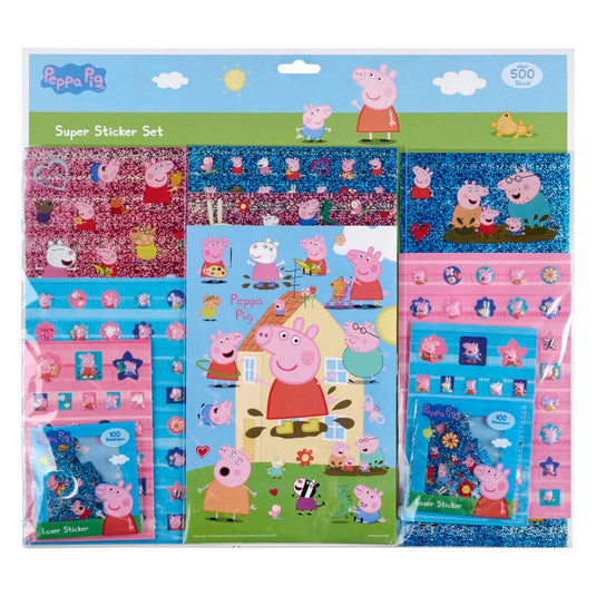 Undercover stickerset peppa pig - 500st.