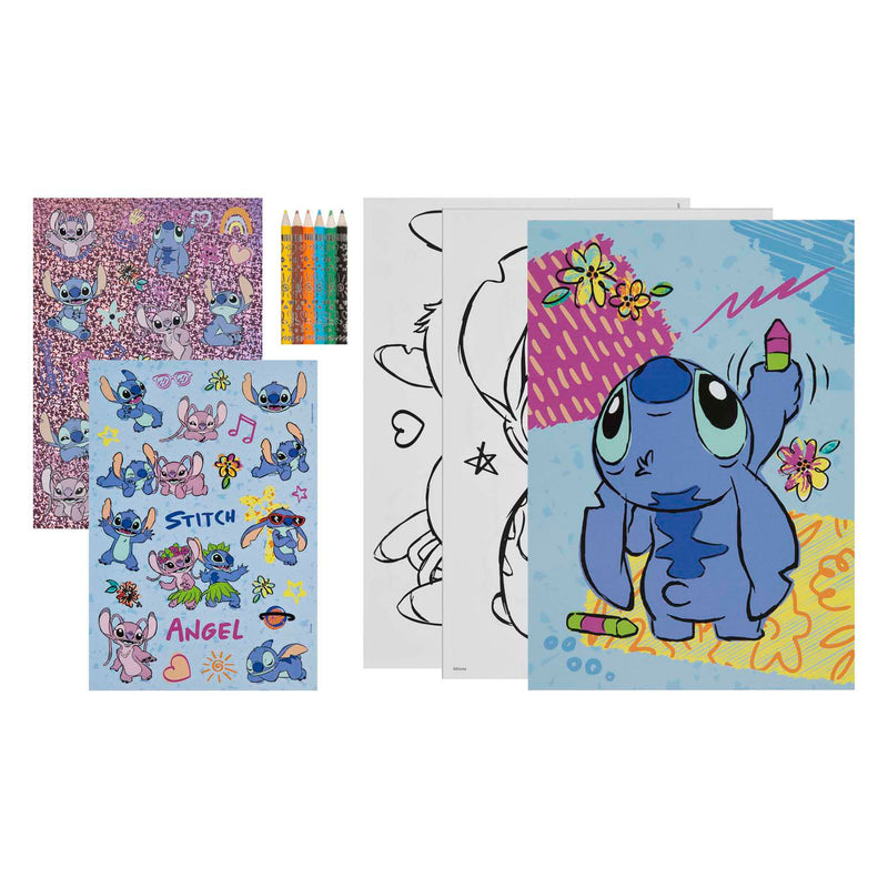 Load image into Gallery viewer, Undercover kleurblok stitch met kleurpotloden en stickers
