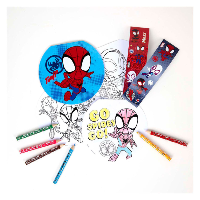 Load image into Gallery viewer, Undercover spidey creatieve kleurset met stickers en kleurboek.
