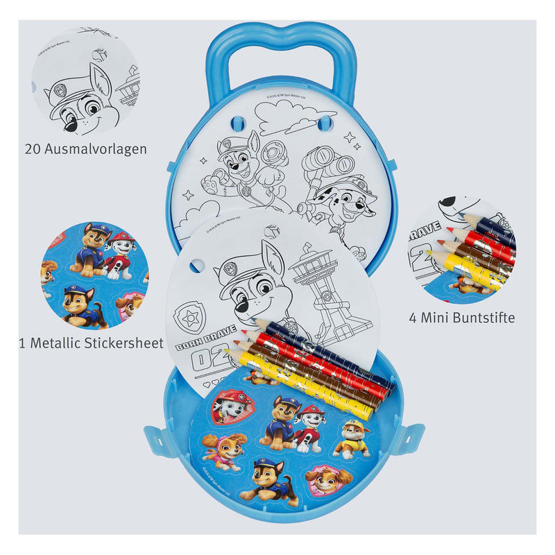 Load image into Gallery viewer, Undercover kleurset to go paw patrol met kleurpotloden en stickers
