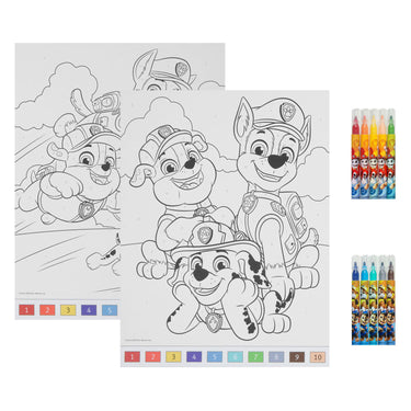 Undercover kleuren op nummer set paw patrol