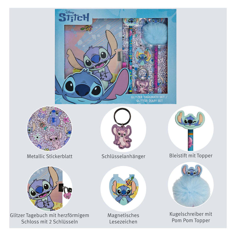 Load image into Gallery viewer, Undercover glitter dagboek set stitch - 6dlg.
