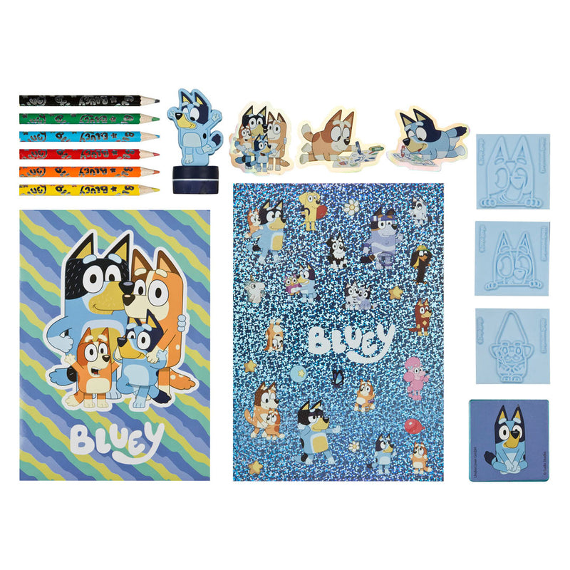 Load image into Gallery viewer, Undercover mega kleur en stempel set bluey - 15dlg.
