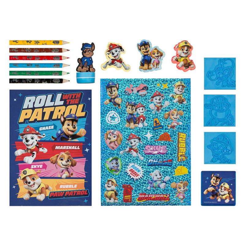 Load image into Gallery viewer, Paw patrol mega kleur- en stempelset - 15dlg.
