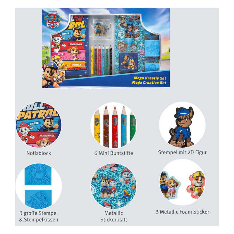 Load image into Gallery viewer, Paw patrol mega kleur- en stempelset - 15dlg.

