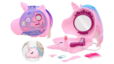 Johntoy john toy eenhoorn beauty case met koord 25x21cm