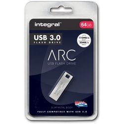 Usb-stick integral arc 64 gb zilver