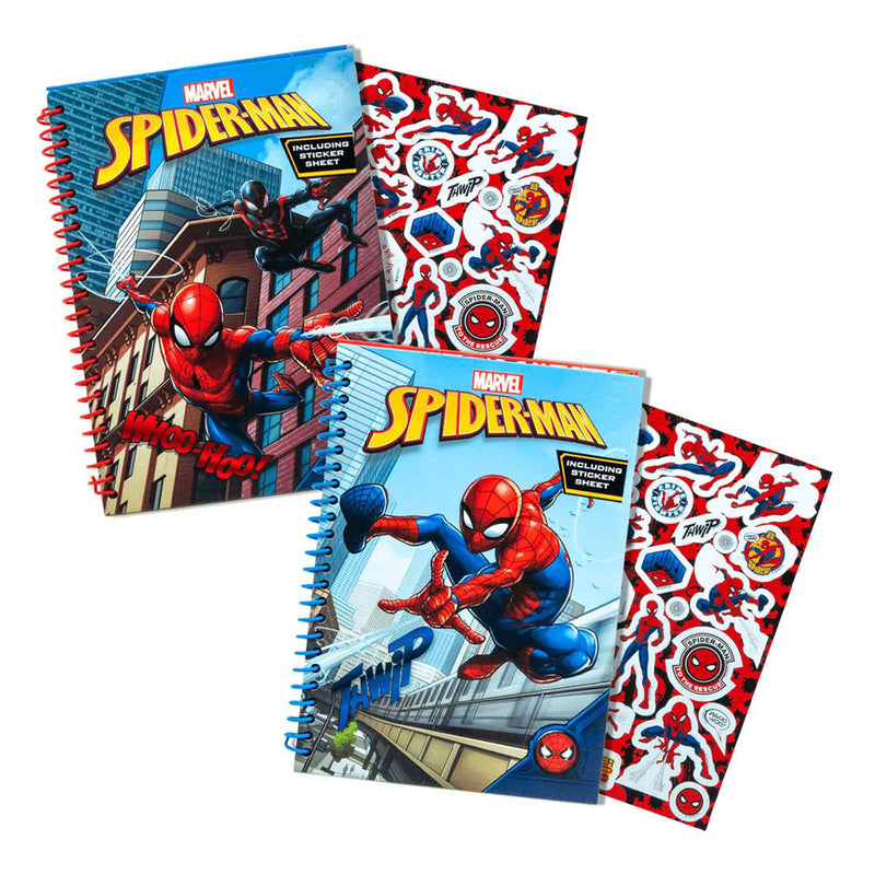 Load image into Gallery viewer, Speelgoedland spiderman glitter notitieboek
