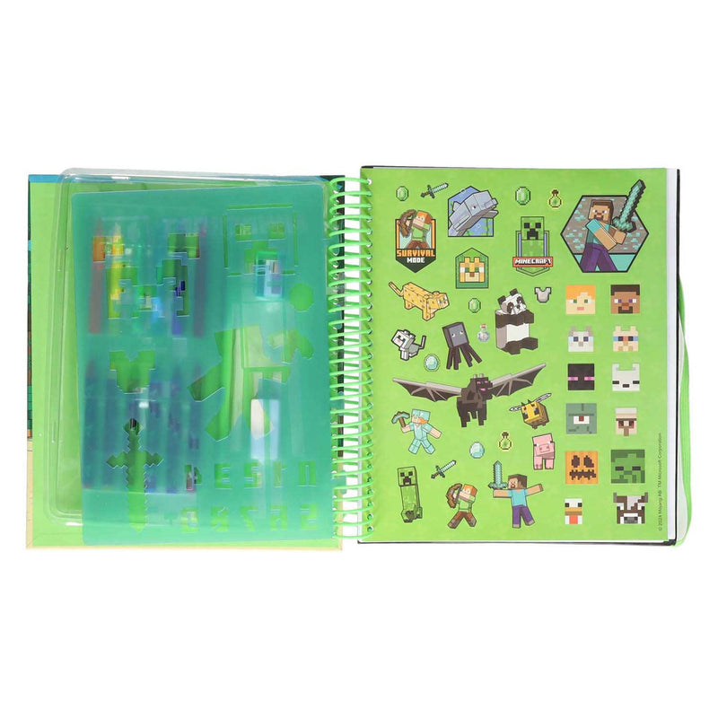 Load image into Gallery viewer, Merkloos sans marque minecraft super activiteitenboek met stickers
