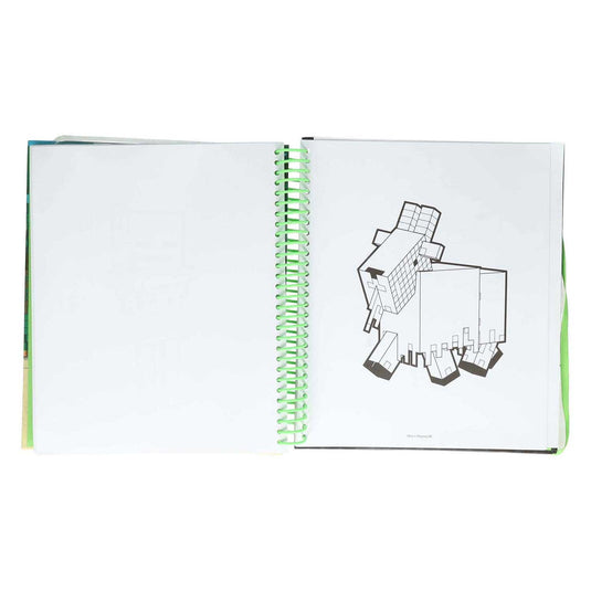 Merkloos sans marque minecraft super activiteitenboek met stickers