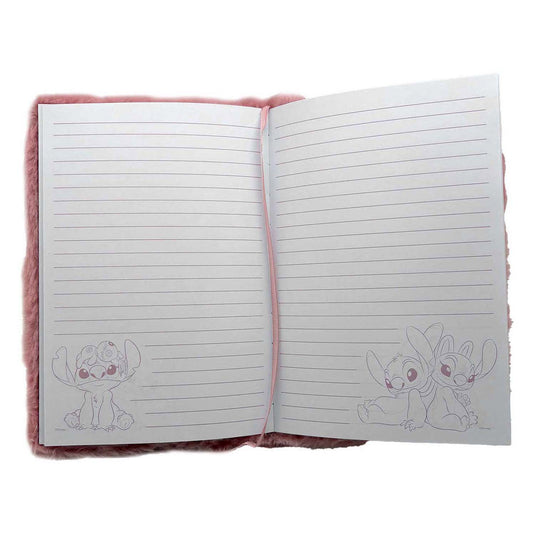 Merkloos sans marque stitch pluche notitieboek stitch angel