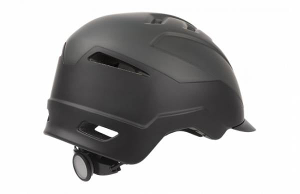 polissport helmet e'city 58-61cm (l) matt black, adjustable (nta approved for speed pedelec)