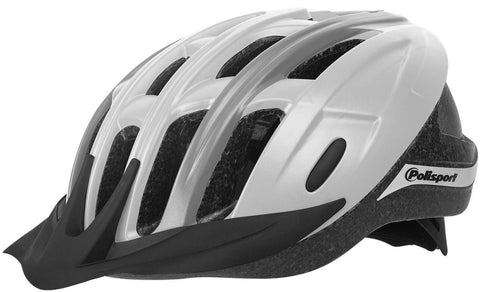 polisport ride in bicycle helmet m 54-58cm white/grey