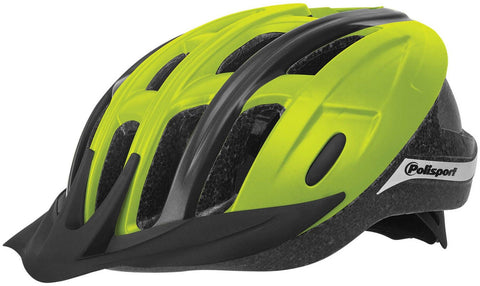 polisport ride in bicycle helmet l 58-62cm fluor yellow/black