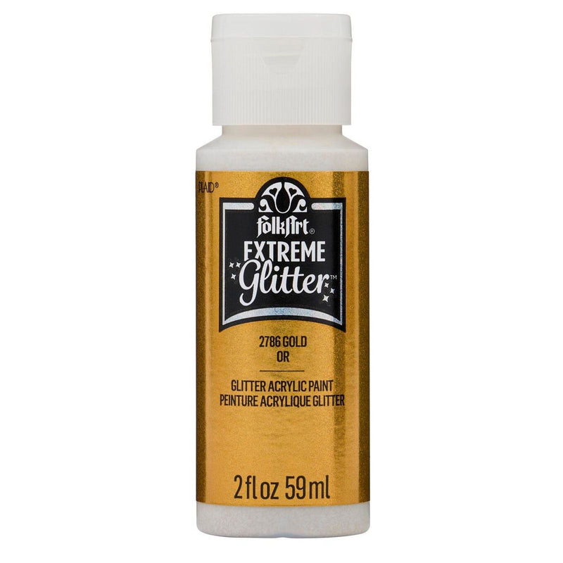 Load image into Gallery viewer, Folkart • extreme glitter acrylic paint gold 59ml
