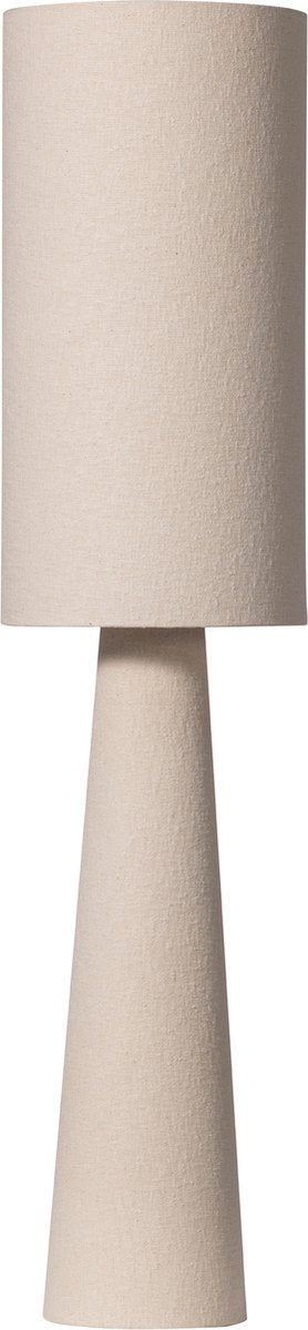 Woood loft vloerlamp - metaal bouclé - naturel - 130xø30 cm