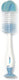 Babyono baby ono wit blauw flessenborstel met spons zuignap 728 01