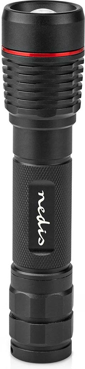 Nedis zaklamp – militaire zaklamp – noodpakket – 1000 lumen – oplaadbaar – 200m bereik – noodzaklamp – zwart