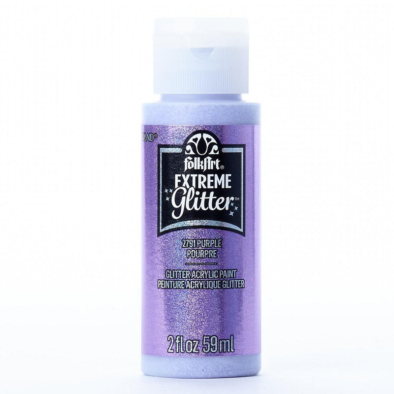 Load image into Gallery viewer, Folkart • extreme glitter acrylic paint purple 59ml
