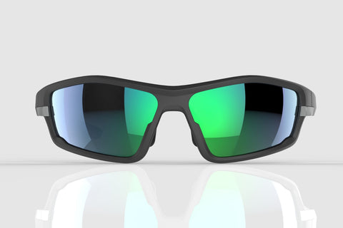 Sunglasses mirage sport anthracite with green lenses