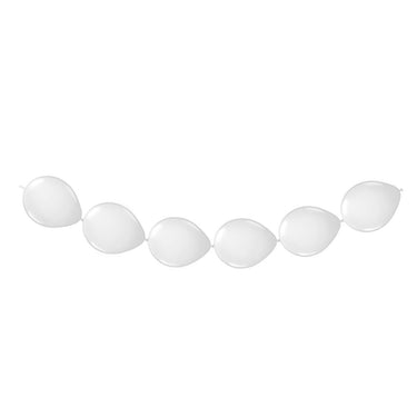 Folat bv witte knoopballonnen, 8st.