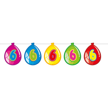 Folat bv vlaggenlijn ballonnen 6 jaar, 10mtr.