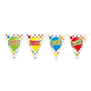 Folat bv vlaggenlijn happy birthday, 6mtr.