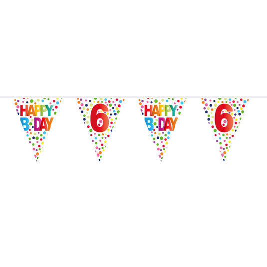 Folat bv vlaggenlijn confetti 6 jaar, 10mtr.