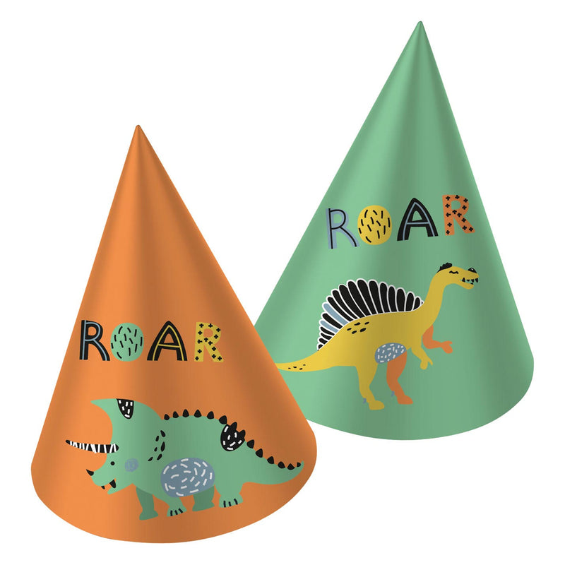 Load image into Gallery viewer, Folat bv papieren feesthoedjes dino roars, 6st.
