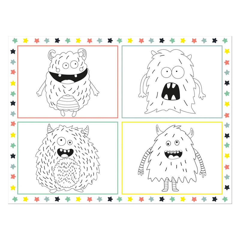Load image into Gallery viewer, Folat bv kleurplaat placemat monster bash, 6st.
