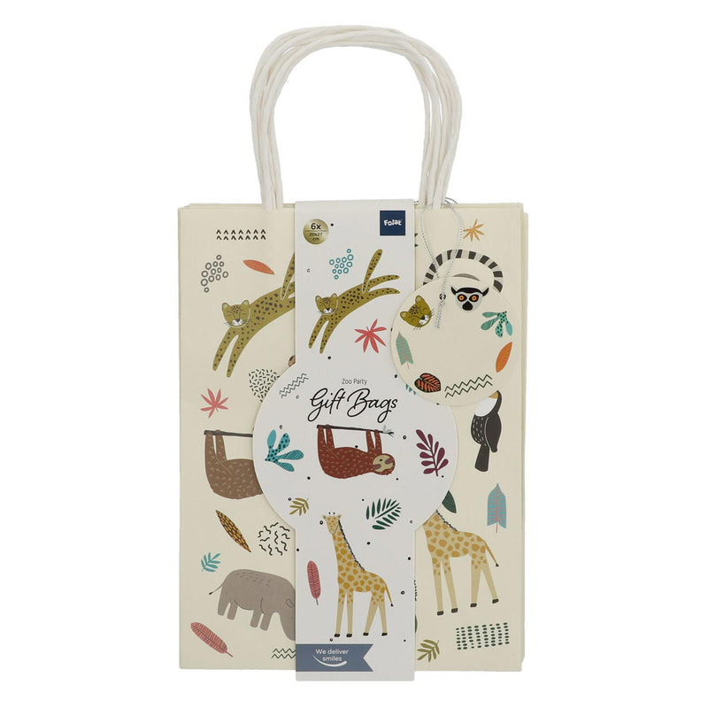 Load image into Gallery viewer, Folat bv uitdeelzakjes wilde dieren, 6st.
