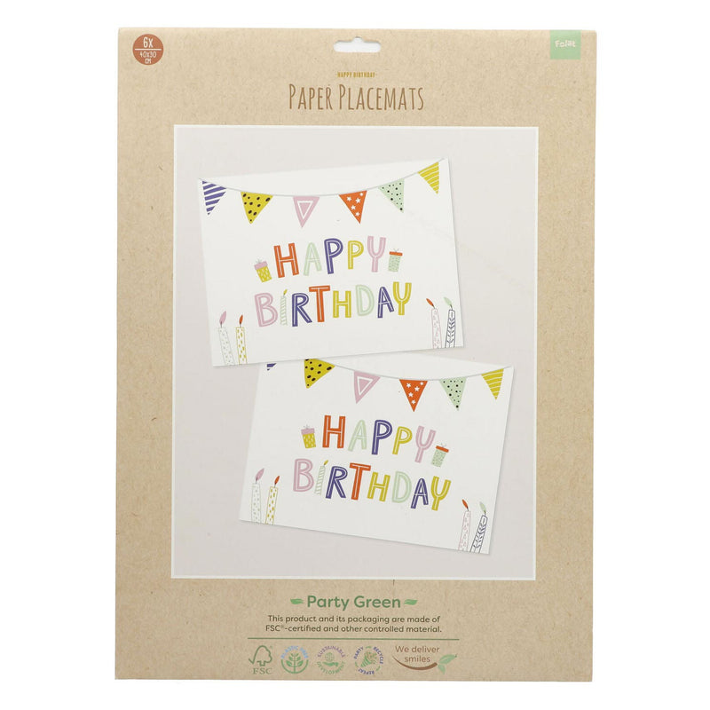 Load image into Gallery viewer, Folat bv papieren placemats eco party 6st.
