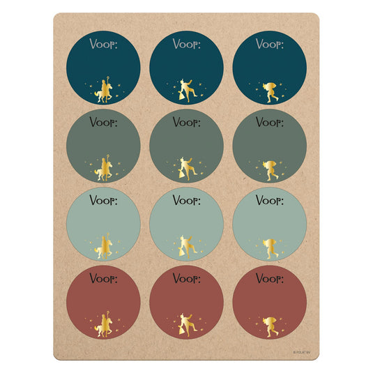 Folat bv cadeau naamstickers sint en piet, 12st.