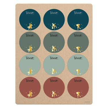 Folat bv cadeau naamstickers sint en piet, 12st.