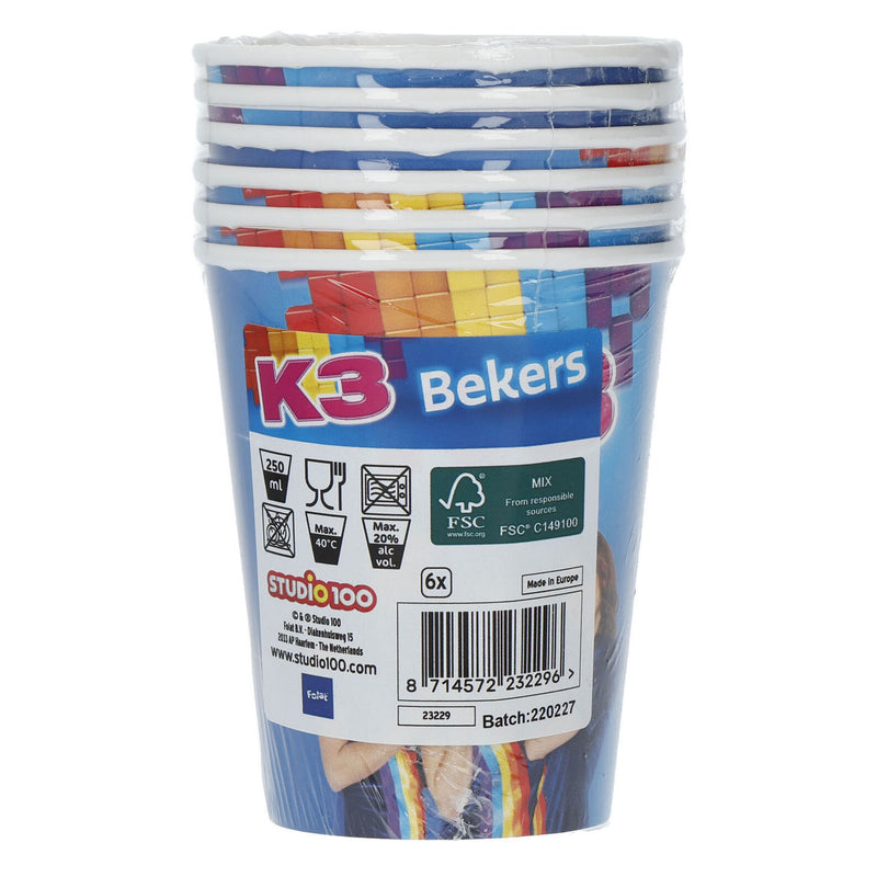 Load image into Gallery viewer, Folat bv k3 bekers, 6st.
