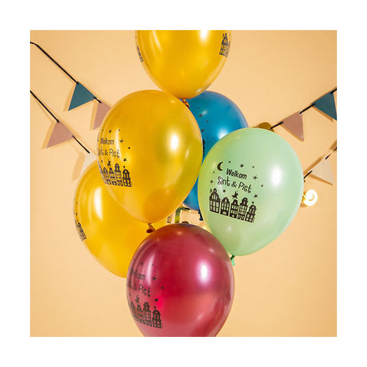 Folat bv ballonnen welkom sint piet, 6st.