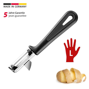 Westmark universele dunschiller pendelschiller met snijder, voor linkshandigen, zacht, roestvrijstalen mes, zwart, 28032270