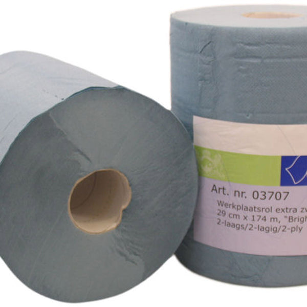 Cleaning paper workshop roll 26cm x 190m - heavy 2 ply paper (2 rolls)